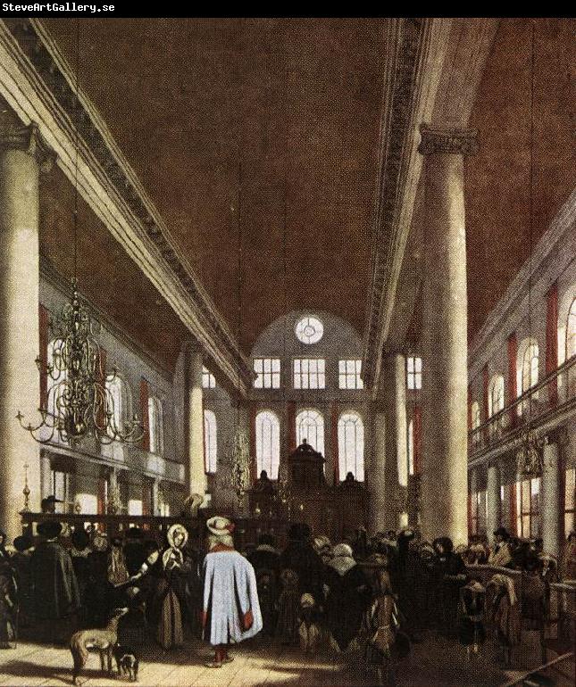 WITTE, Emanuel de Interior of the Portuguese Synagogue in Amsterdam